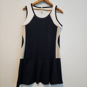 Tail Athletic Tech Mini Dress Size XL Golf Tennis Sleeveless Black Pickleball
